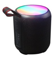 רמקול נייד Miracase MBTS803 RGB – רמקול שחור בודד עם תאורת RGB עליונה ורצועת נשיאה