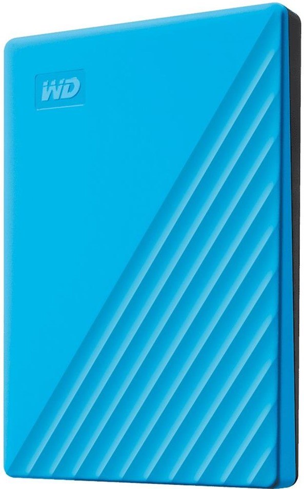 כונן קשיח חיצוני בצבע כחול Western Digital WDBYVG0020BBL My Passport 2TB – פריט בודד בצבע כחול עם הטבעת לוגו USB