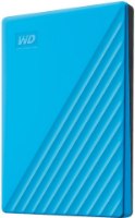 כונן קשיח חיצוני בצבע כחול Western Digital WDBYVG0020BBL My Passport 2TB – פריט בודד בצבע כחול עם הטבעת לוגו USB