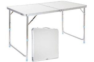שולחן פיקניק מתקפל | מתאים לקמפינג | בגודל 120 ס"מ מאלומיניום קל לנשיאה בעל 2 גבהים S-free