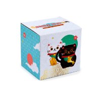ספל חתול מזל Maneki Neko - לבן - מארז לא מושלם