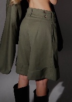 Olive Tailored Bermuda Shorts