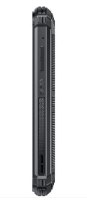 טאבלט קשיח Oukitel RT7 256GB 12GB RAM 5G – בצבע אפור כהה המוצג ממבט צד עם כפתורים