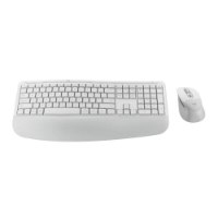 מארז מקלדת ועכבר אלחוטי צבע אוף וויט Logitech Signature Comfort Plus Combo MK880 – מקלדת ארגונומית עם משענת יד