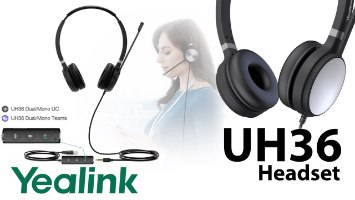 מערכת ראש Yealink UH36  USB Wired Headset VoIP