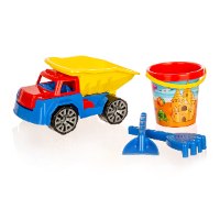 צעצוע משאית עם כלי חול