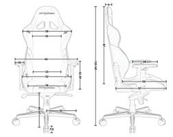 כיסא גיימינג DXRacer Gladiator 001 מפרט טכני