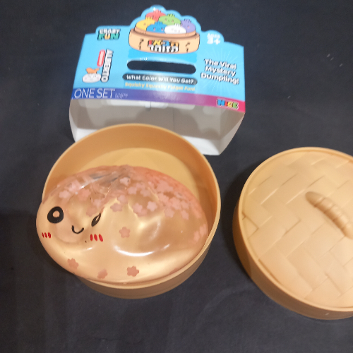 סקווישי דונאטס דאמפלינג  נידו שקוף זוהר כבד - Squishy Dumpling Nido Transparent 238-22