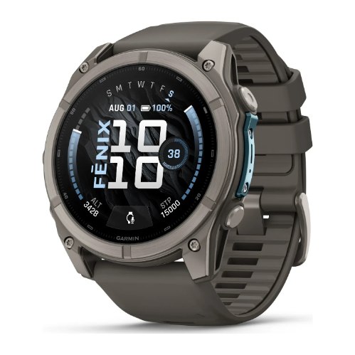 שעון חכם גרמין פניקס 9 Garmin Fenix 9 Pro 51mm Titanium – Pebble Gray Silicone