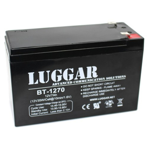 סוללה מצבר נטען לאל פסק LUGGAR BT-1270 12V 7AH לוגר
