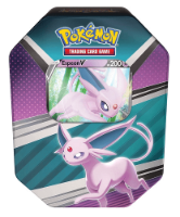 Pokemon TCG: V Heroes Tin (Espeon V) קלפי פוקימון TCG מקוריים מארז פח V אספיאון