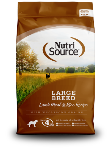 נוטרי סורס בוגר גזע גדול כבש ואורז 13.6 קג - NUTRISOURCE LARGE BREED LAMB AND RICE