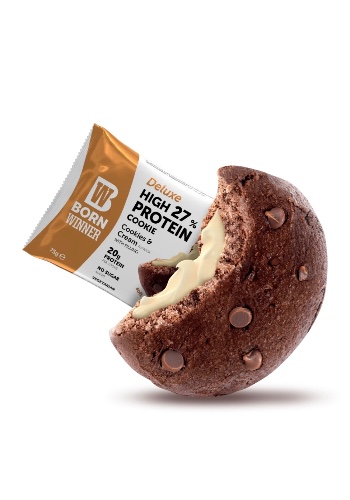 עוגת חלבון עם מילוי קרם – ללא תוספת סוכר – Cookies & Cream with filling