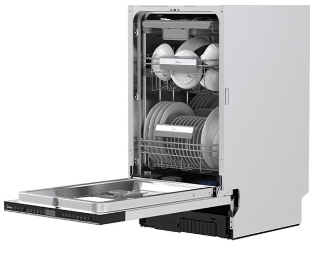 מדיח כלים אינטגראלי צר 10 מערכות כלים Midea WQP8-W7704M/6473