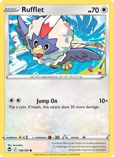 קלף בודד single פוקימון - rufflet - Silver Tempest - 148/195