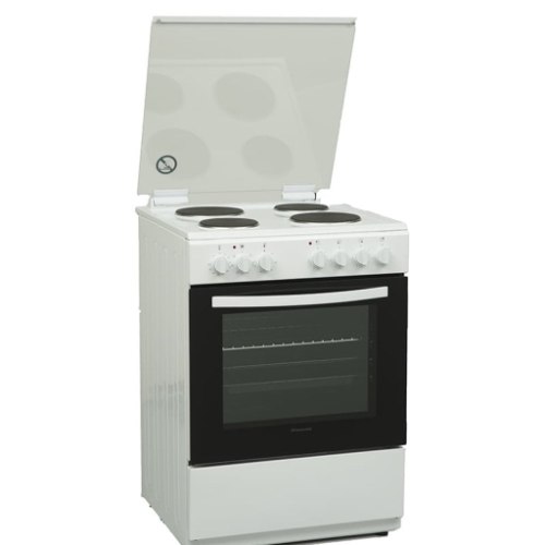 תנור אפיה 60 ס"מ משולב לבן כיריים חשמליות Normande KL6060