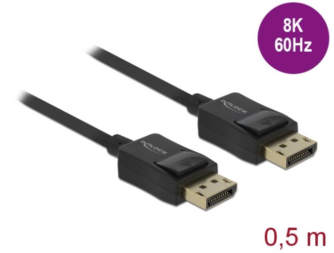 כבל מסך קואקסיאלי Delock Coaxial DisplayPort 1.4 cable 8K 60 Hz 0.5 m