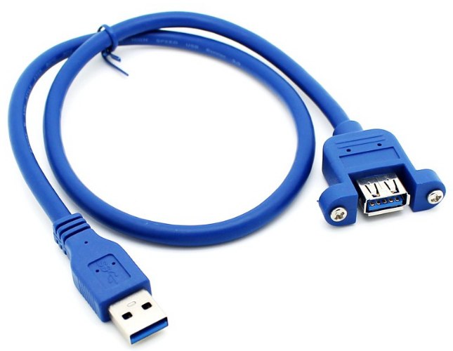 כבל מאריך לפאנל USB3.0 נקבה A לחיבור USB3.0 זכר A באורך 0.2 מטר