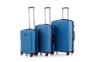 סט 3 מזוודות איכותיות SWISS - צבע כחול