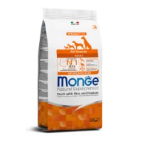 מונג ברווז מונופרוטאין לכלב בוגר 2.5 קג - MONGE ALL BREED DUCK RICE AND POTATOES