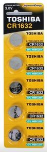 5 יחידות סוללות ליתיום כפתור טושיבה דגם CR1632 Toshiba