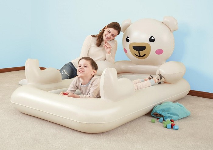 מיטה מתנפחת / מזרן מתנפח לילדים בעיצוב דובי | BESTWAY Dreamchaser airbeds | מק"ט 67712|קפיץ קפוץ