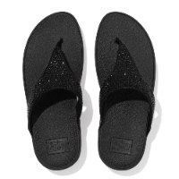 לולו טו פוסט שחור קריסטל פיטפלופ FITFLOP