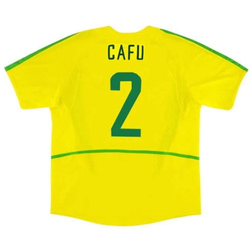 Brazil Home Shirt World Cup 2002 - CAFU