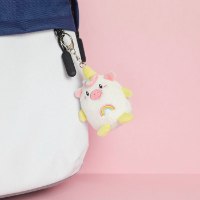 מחזיק מפתחות ותליון בובת פרווה חד קרן Unicorn