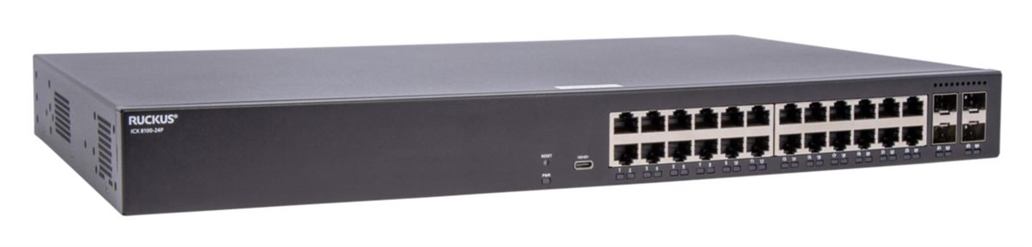 RUCKUS 8100 SW 24X1G P 4XSFP POE