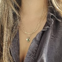 שרשרת חוליות  45 ס"מ 2 מ"מ זהב 14 קראט