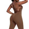 חום - אוברול יוגה לנשים YOGA Overall