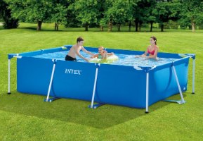 בריכת עמודים מלבנית כחולה (300X200X75 סמ) 28272 מבית INTEX