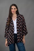 קימונו קיוטו מודפס וניטג'