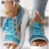 תכלת - סנדלי פלטפורמה ספורטיביות Sandals Sports