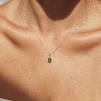 שרשרת זהב תליון אבן חן טורמלין דגם 'אליאנה'