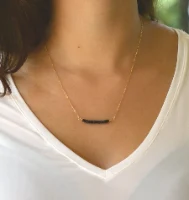צמיד \ שרשרת טורמלין שחור עם כסף או זהב גולדפילד