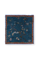 צעיף 100% משי כחול BODHI FLOWER מידות 53X53 ס"מ