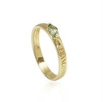 טבעת זהב עם אבן חן טורמלין| טבעת הדגל של פרנקו אורו