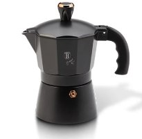מקינטה קפה Berlinger Haus BH8560 – מקינטה שחורה מודרנית עם ידית ופרטים בגוון נחושת.