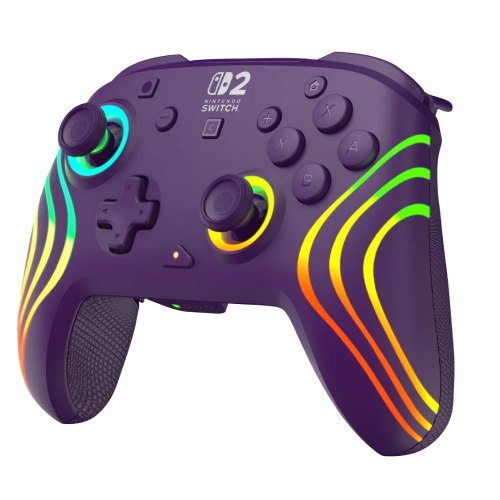 בקר גיימינג אלחוטי Turtle Beach Afterglow Wave ל־Nintendo Switch 2 בצבע סגול
