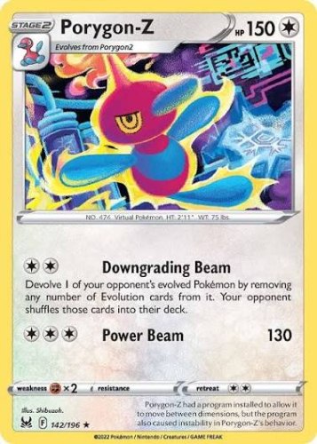 קלף בודד single פוקימון - porygon-Z - Lost Origin- 142/196 - BULK - אנגלית