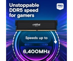 זכרון Crucial 32GB DDR5 Pro Overclocking 6400MHZ 1.35V C40 Black