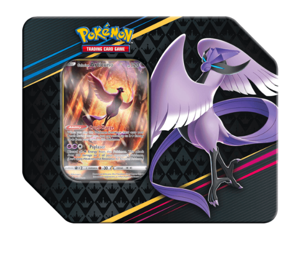 Pokemon TCG:SWSH12.5 Crown Zenith Galarian Articuno Tin קלפי פוקימון TCG מקוריים מארז פח קראון זנית'