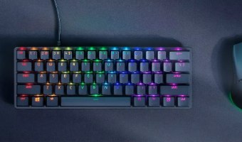 מקלדת גיימינג קומפקטית Razer Huntsman Mini Red Switch שחורה עם USB-C ומקשי PBT – תמונה 5