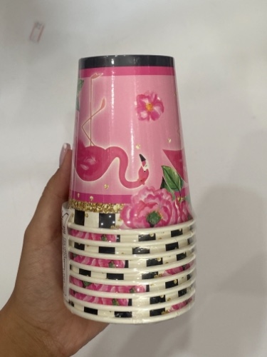 כוסות נייר 8 יח פלמינגו