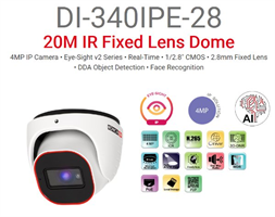 מצלמת כיפה Provision IP 4MP DOME DI-340IPE-28 POE