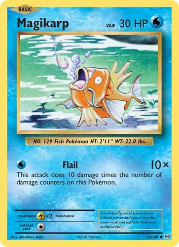 קלף בודד single פוקימון - magikarp - Evolutions - 33/108