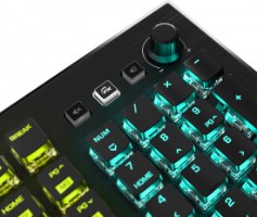 מקלדת גיימינג אופטית מוארת Roccat Vulcan Pro Red Linear Titan Switch - צבע שחור