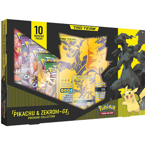 Pokemon TCG: Pikachu & Zekrom Gx Box Premium קלפי פוקימון מקוריים במארז פרימיום